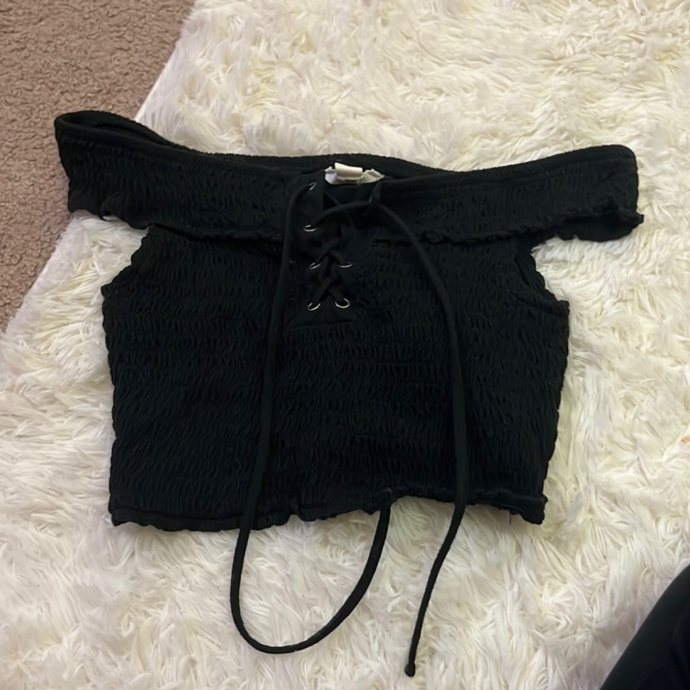 Cute tie crop top
